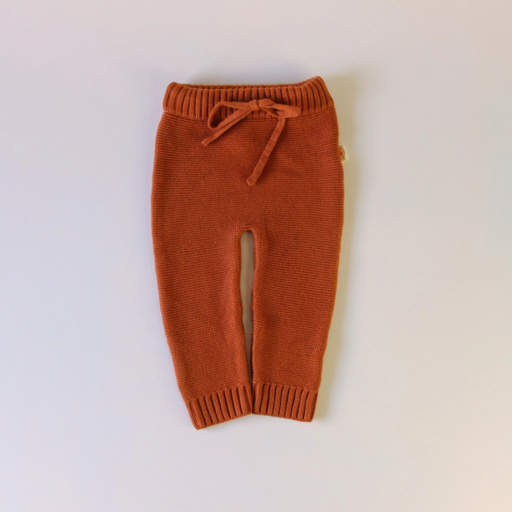 Organic Knit Pants - Chocolate