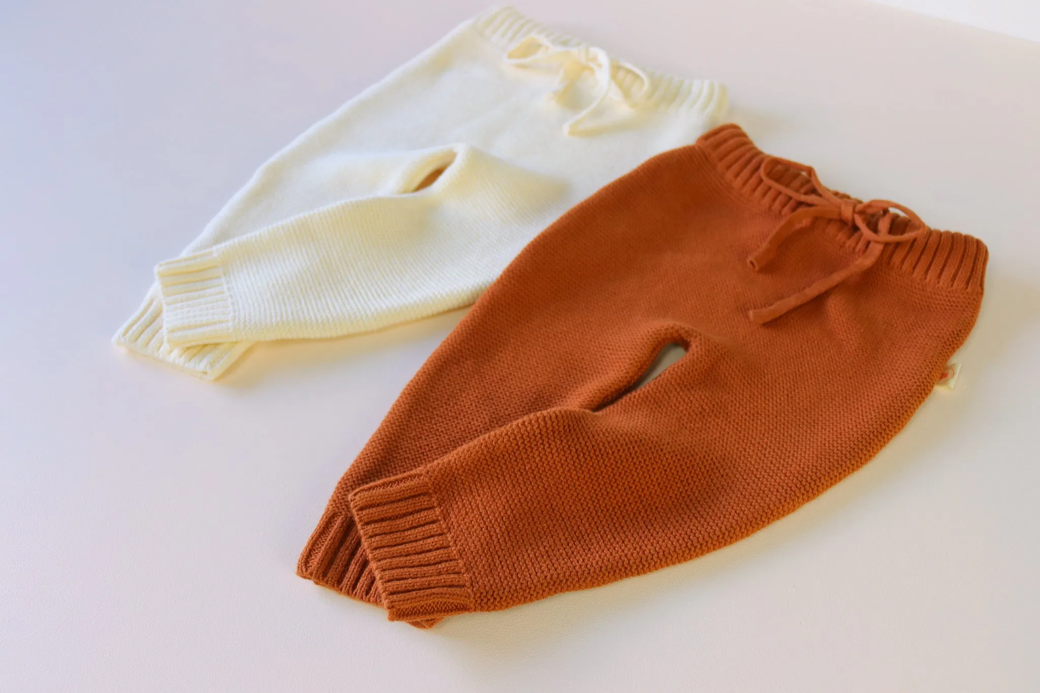 Organic Knit Pants - Chocolate