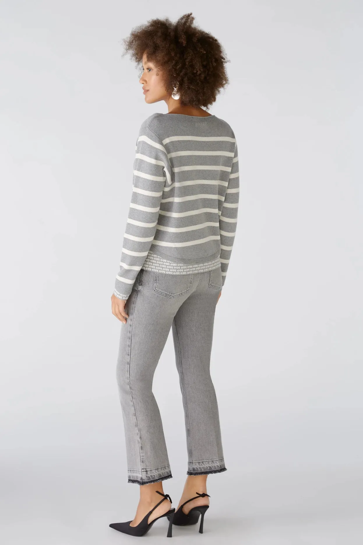 Oui Striped Pullover