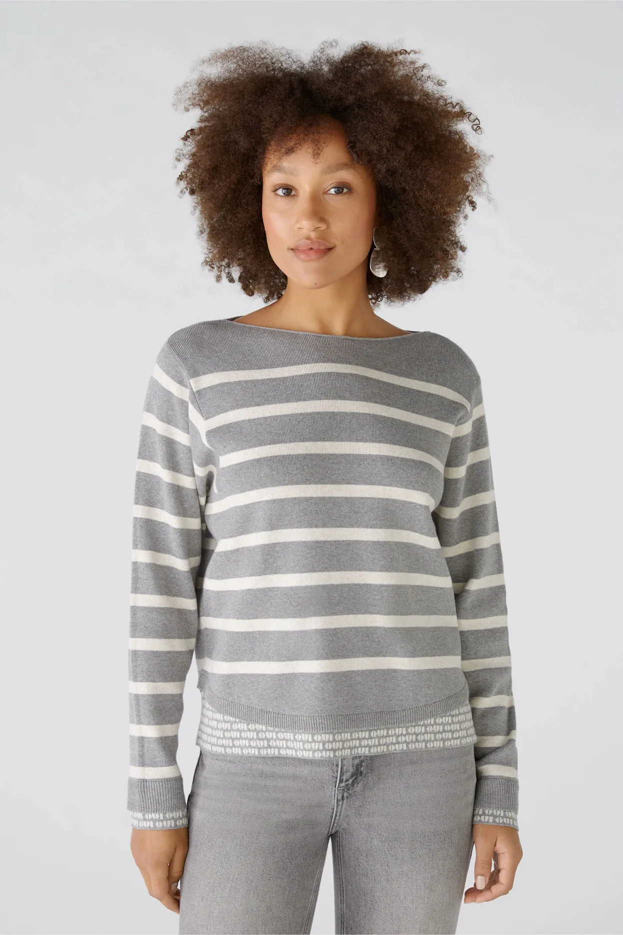 Oui Striped Pullover