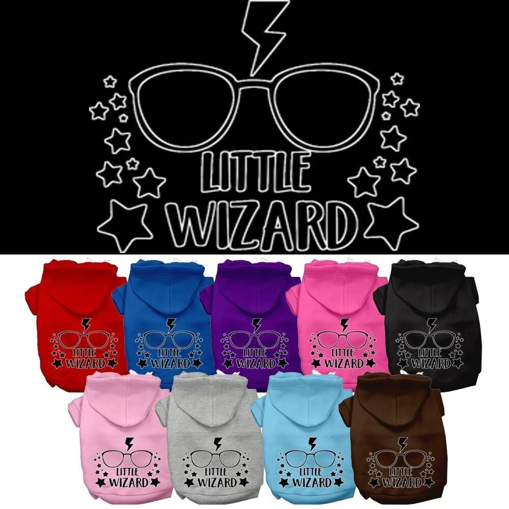 Pet Dog & Cat Hoodie Screen Printed, "Little Wizard"