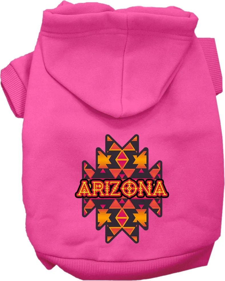 Pet Dog & Cat Screen Printed Hoodie for Medium to Large Pets (Sizes 2XL-6XL), "Arizona Navajo Tribal"