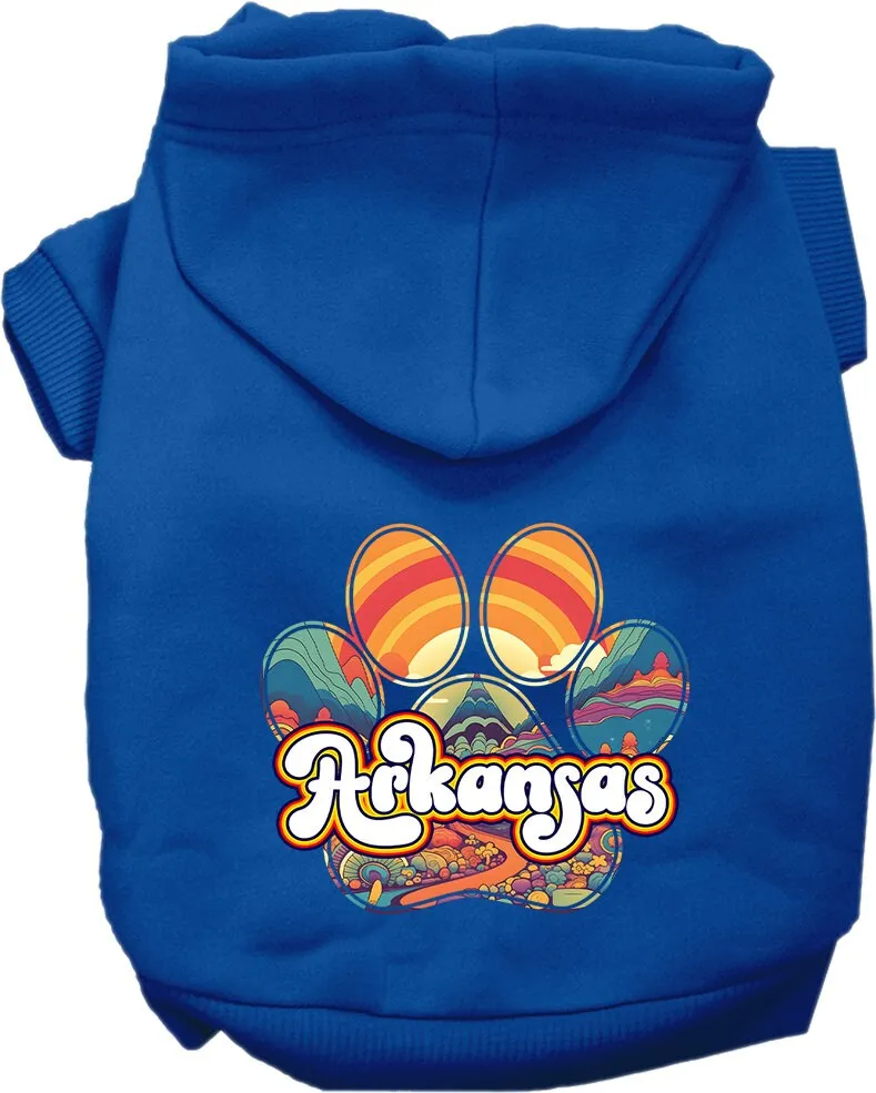 Pet Dog & Cat Screen Printed Hoodie for Medium to Large Pets (Sizes 2XL-6XL), "Arkansas Groovy Summit"