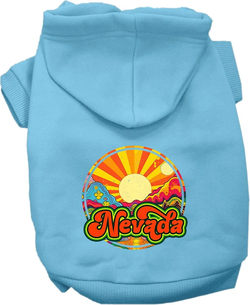 Pet Dog & Cat Screen Printed Hoodie for Medium to Large Pets (Sizes 2XL-6XL), "Nevada Mellow Mountain"