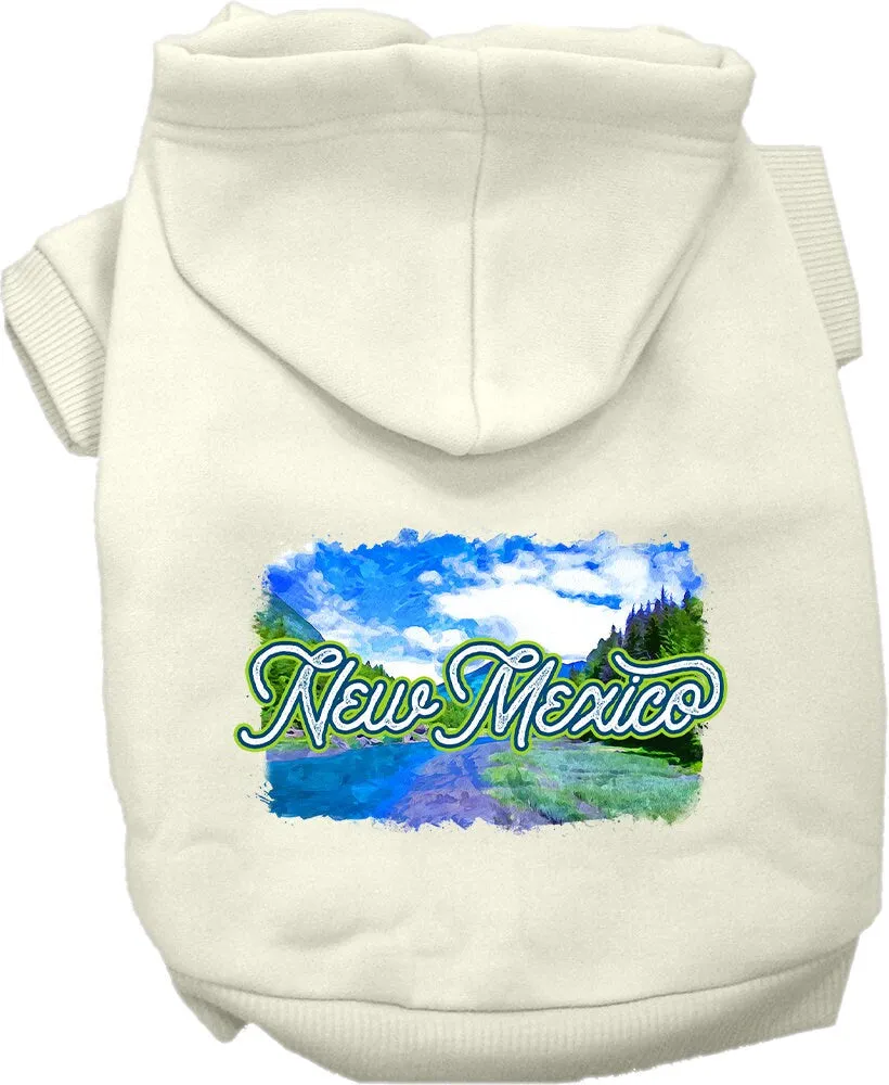 Pet Dog & Cat Screen Printed Hoodie for Medium to Large Pets (Sizes 2XL-6XL), "New Mexico Summer"