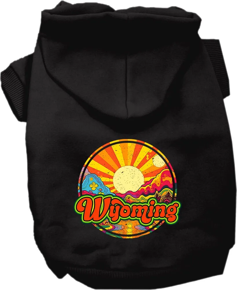 Pet Dog & Cat Screen Printed Hoodie for Medium to Large Pets (Sizes 2XL-6XL), "Wyoming Mellow Mountain"