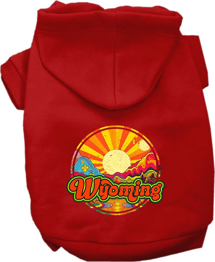 Pet Dog & Cat Screen Printed Hoodie for Medium to Large Pets (Sizes 2XL-6XL), "Wyoming Mellow Mountain"