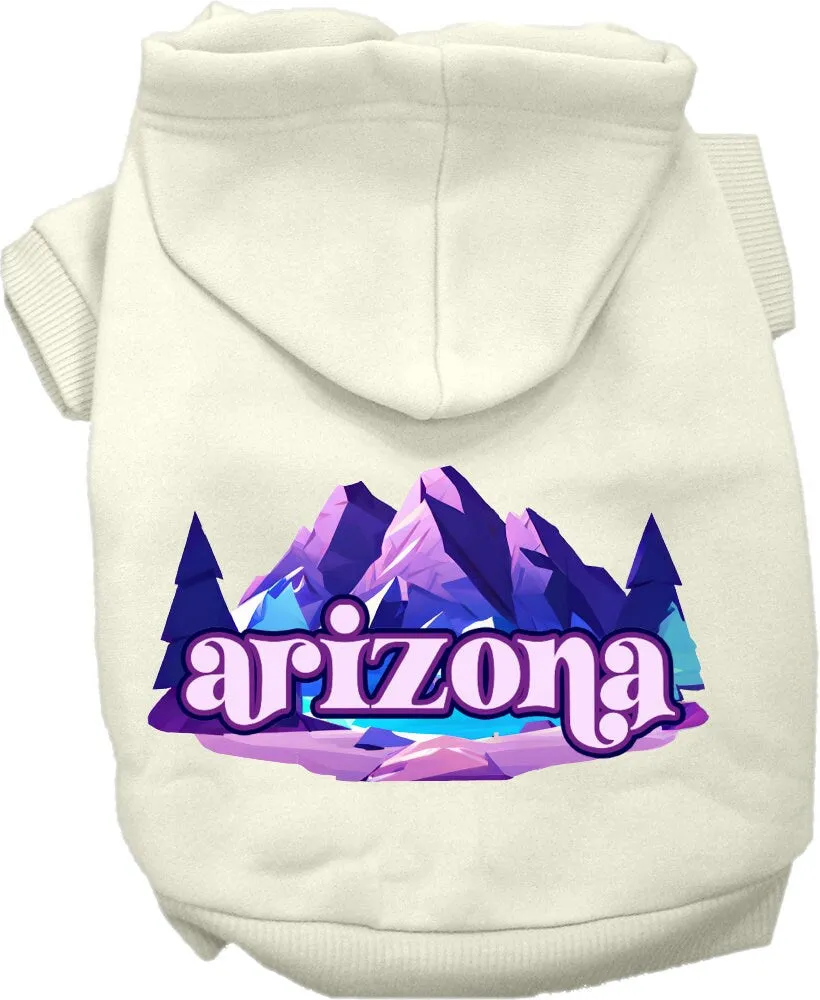 Pet Dog & Cat Screen Printed Hoodie for Small to Medium Pets (Sizes XS-XL), "Arizona Alpine Pawscape"