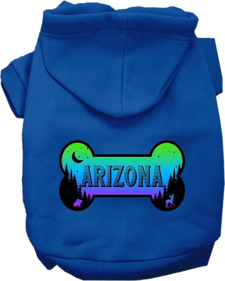 Pet Dog & Cat Screen Printed Hoodie for Small to Medium Pets (Sizes XS-XL), "Arizona Mountain Shades"