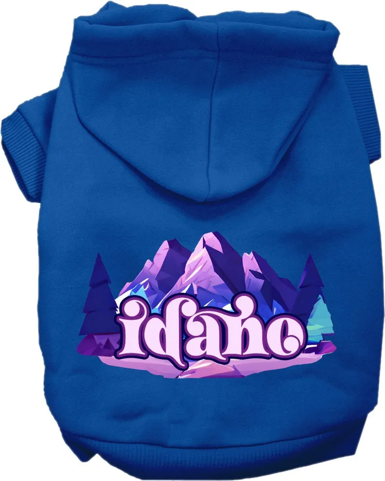 Pet Dog & Cat Screen Printed Hoodie for Small to Medium Pets (Sizes XS-XL), "Idaho Alpine Pawscape"