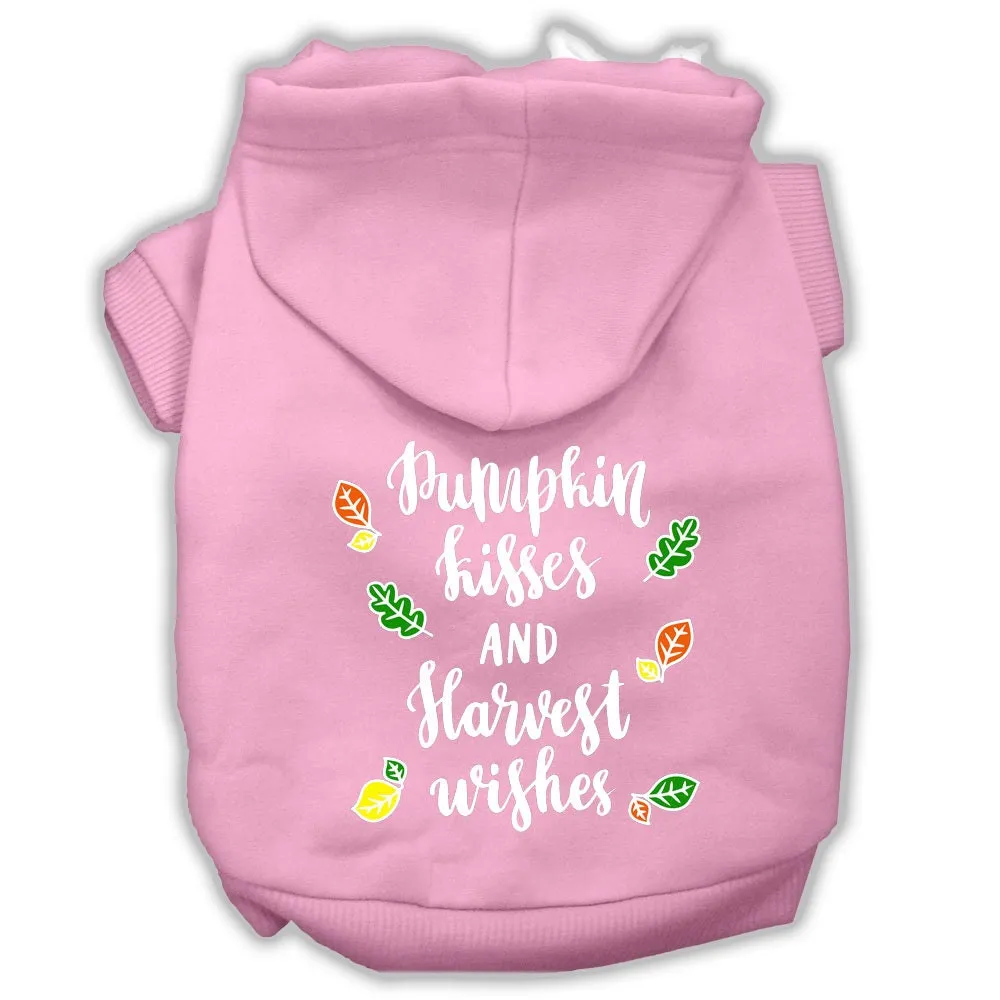 Pet, Dog and Cat Hoodie Screen Printed, "Pumpkin Kisses & Harvest Wishes"