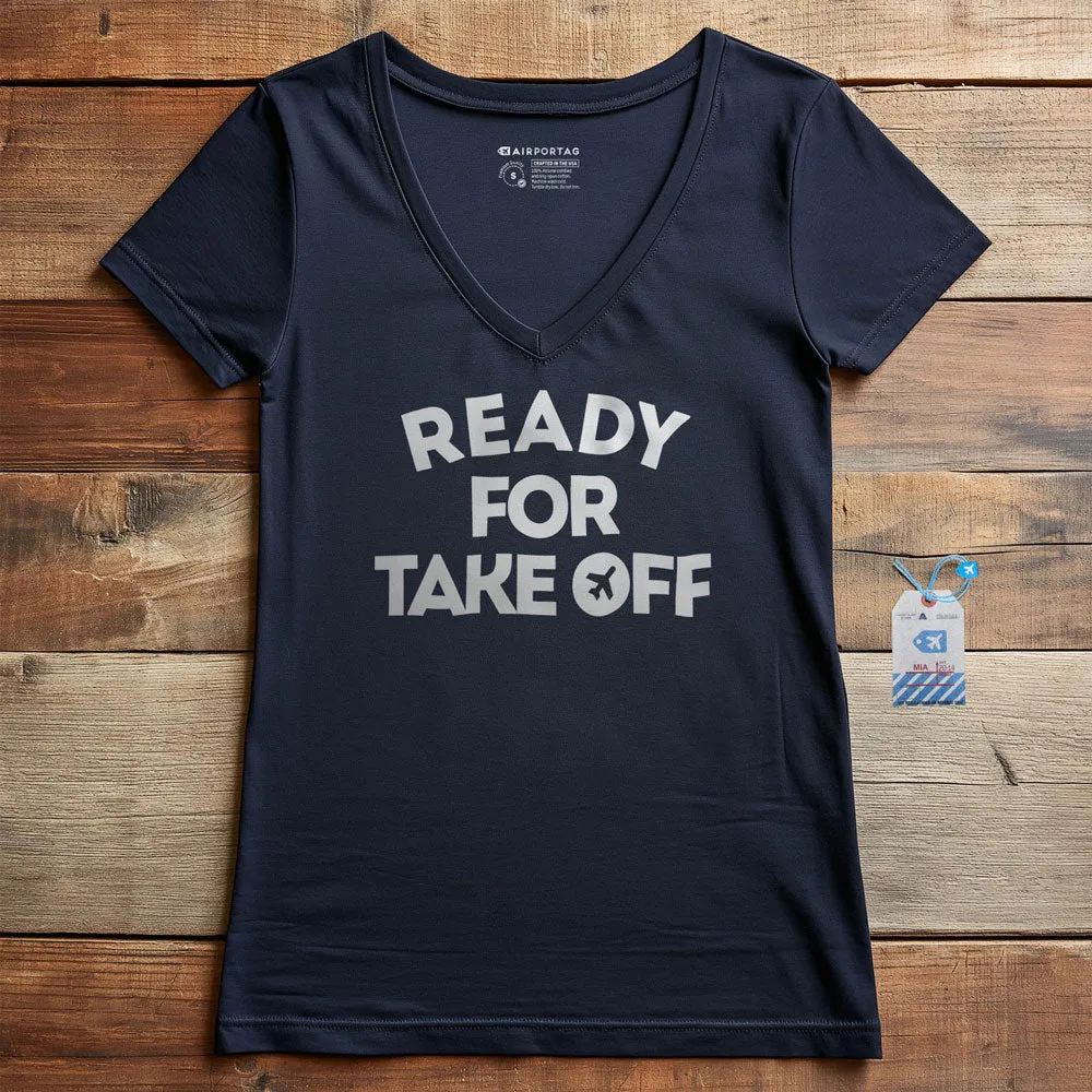 Ready for Take Off - Women's V-Neck T-Shirt