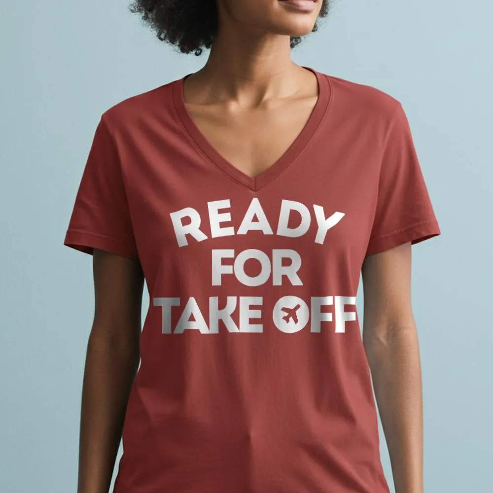 Ready for Take Off - Women's V-Neck T-Shirt