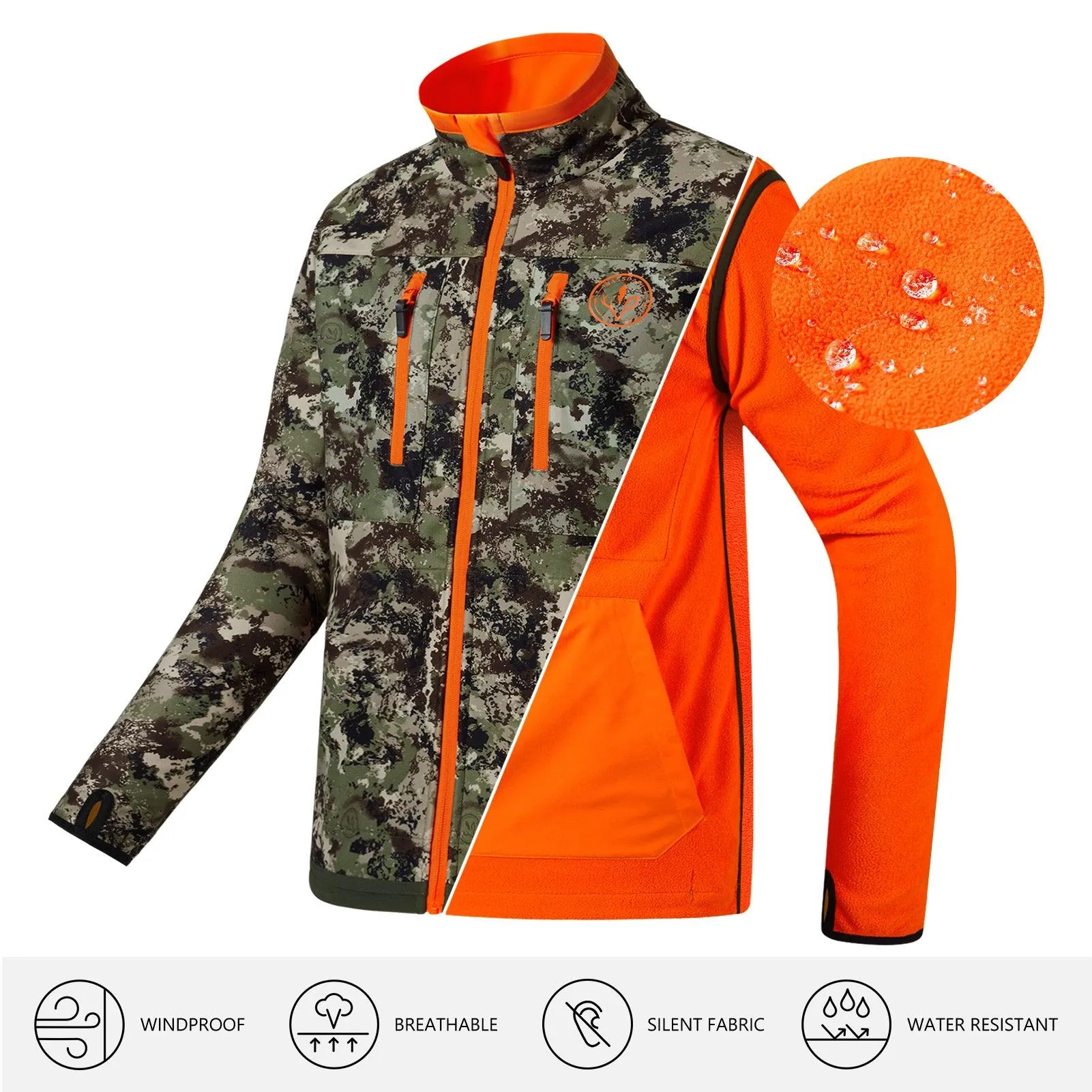 Reversible Lightweight Insulated Hunting Jacket