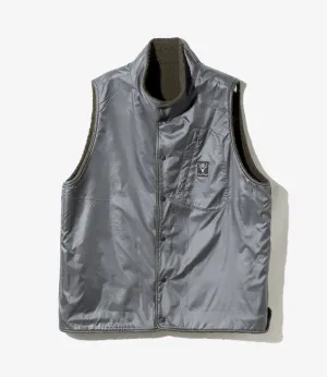 Reversible Vest – Olive Fleece / Charcoal Ripstop