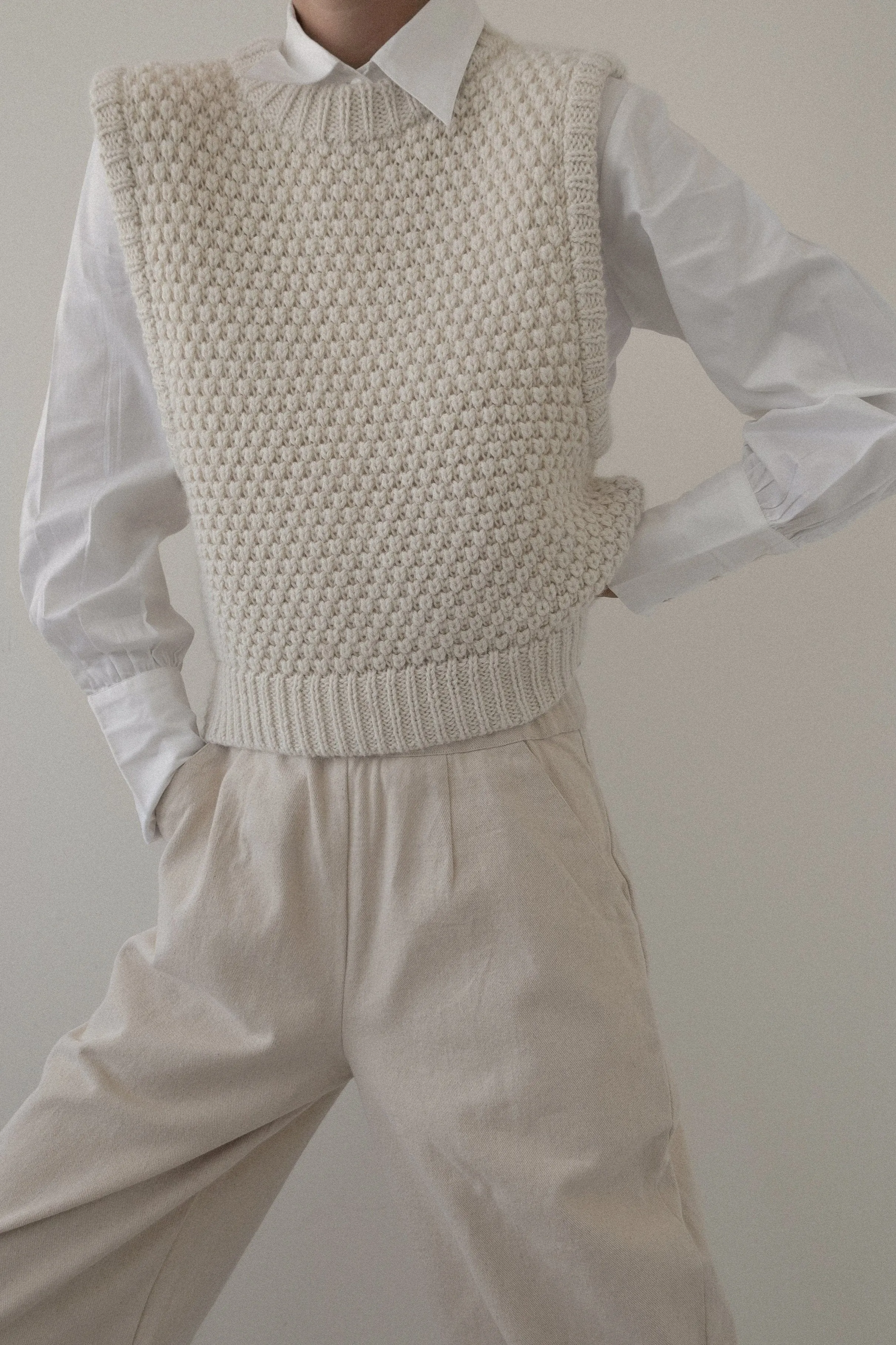 Sloane Sweater Vest - Ivory