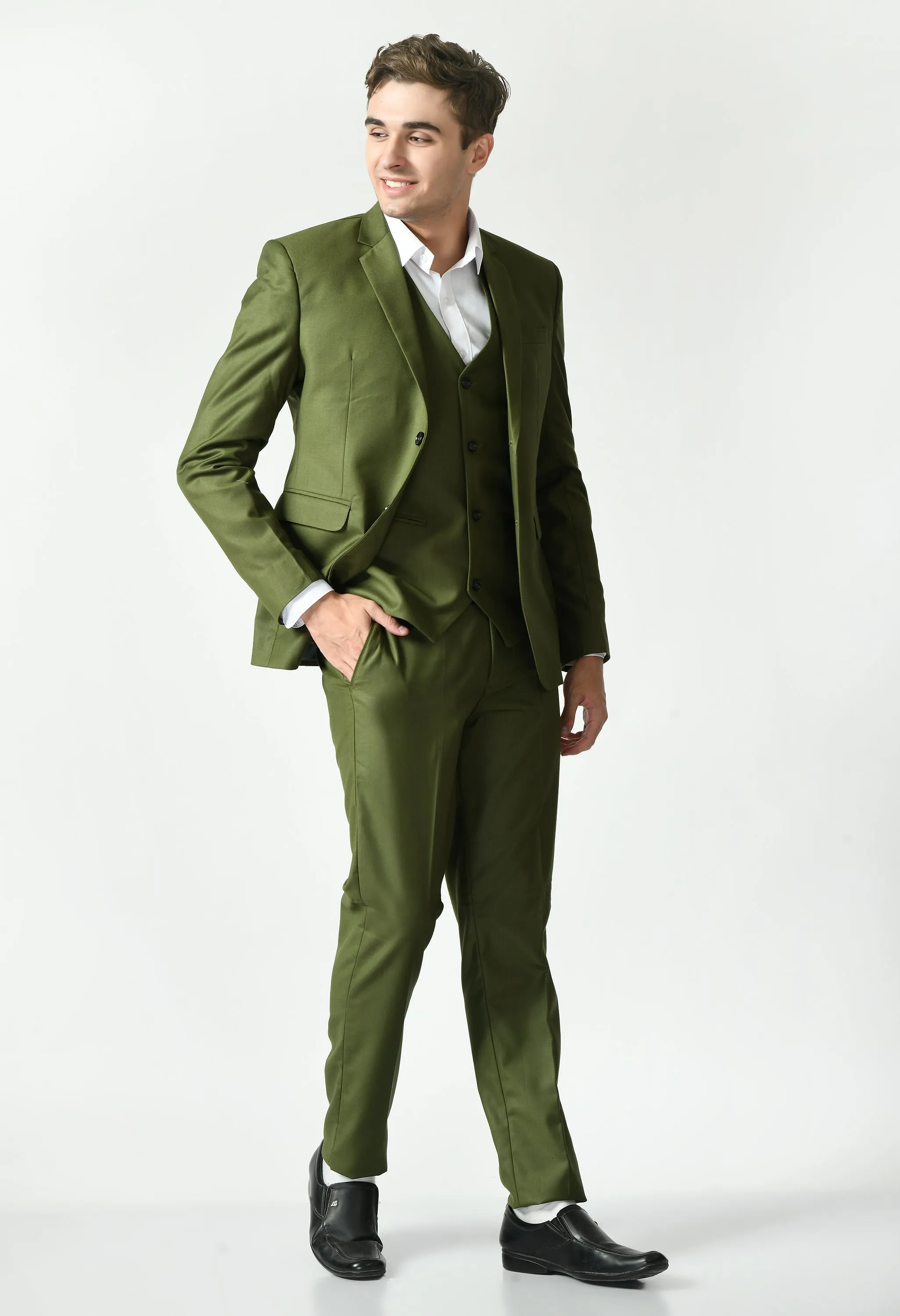 Tailored Green Slim Fit Suit Set