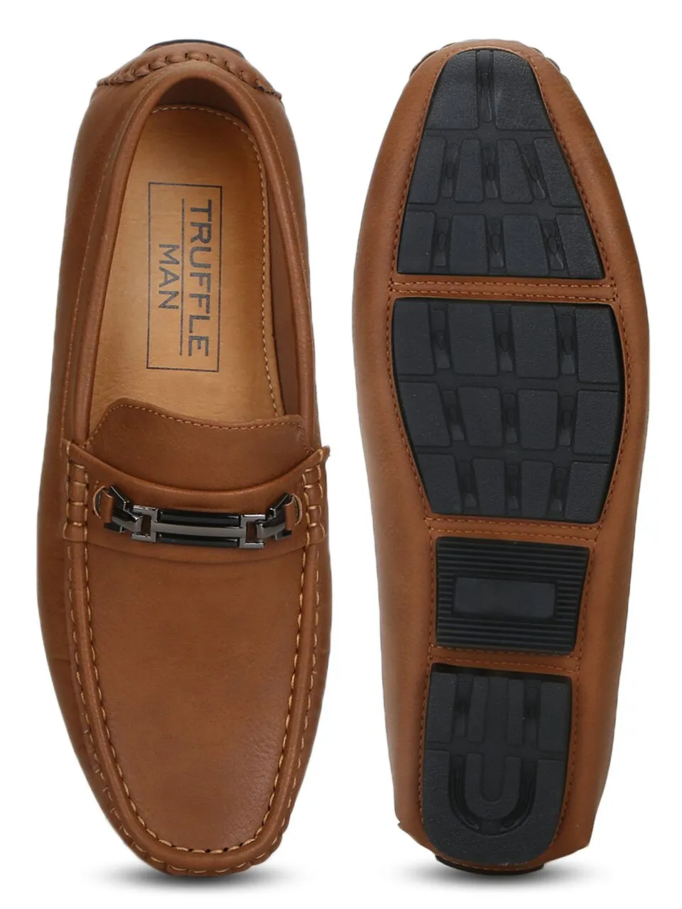 Tan PU Horseit Loafers