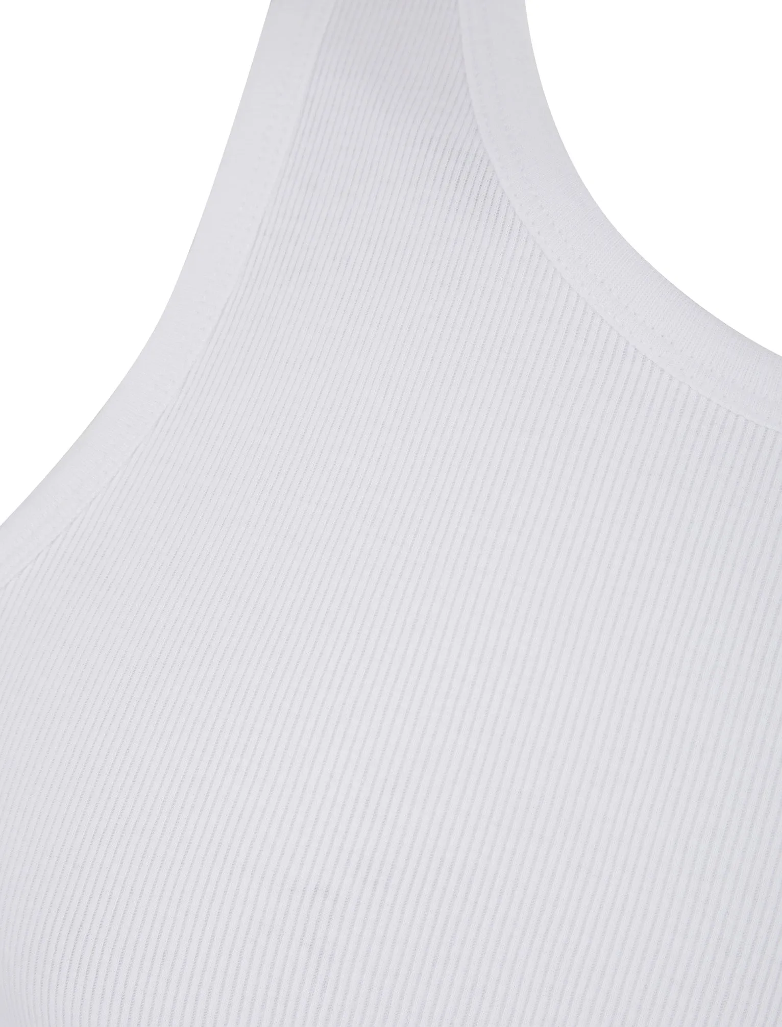 Vine 4 Pack Cotton Ribbed Sleeveless Vest Tops in Light Grey Marl / Blue Horizon / Bright White / Sky Captain Navy - South Shore